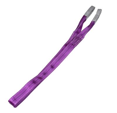 China Polyester Double Eye Sling Violet 1T OEM Flat Lifting Webbing Sling Belt Flat for sale