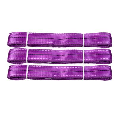 China 1ton Violet OEM Flat Polyester Webbing Sling Lifting Belt Flat for sale