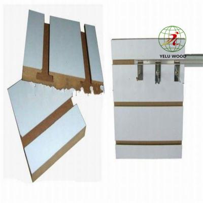 China MDF moisture proof wall panels / 16mm slot melamine lamella / slatwall panel for sale