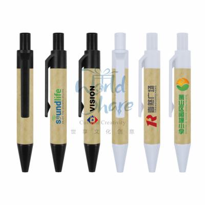 China Promotional Pen Wholesale custom free sample click paper pen manufacturer promotion classic paper ball pen Multifunctional Pen for sale