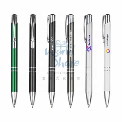 China Promotional Pen worldshare  HOT selling Customized promotional metal 1.0mm ball point pen with custom logo Metal Ballpoint Pen for sale