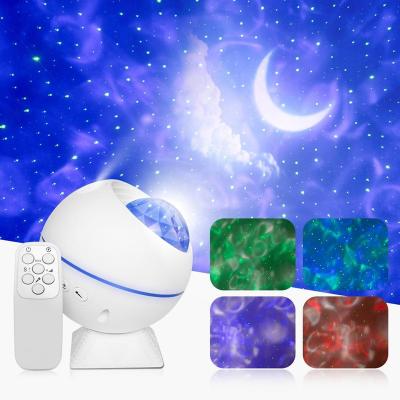 China Modern Starry Sky Galaxy Projector LED Night Light, Moon Cloud 360 Degree Rotation Remote Control Lamp for Kids for sale