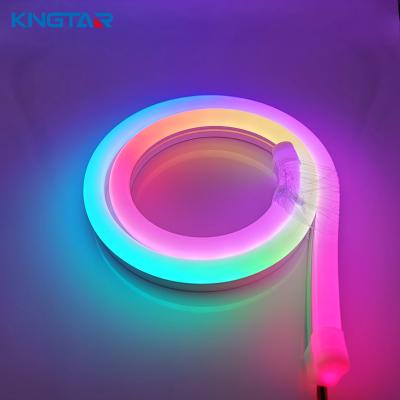 China Hotel New Design 10mm DC5V 60LEDs Color Changing Addressable LED Neon Flex for sale