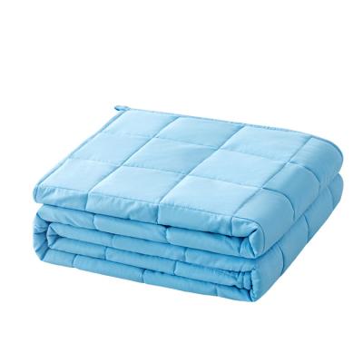 China Hot Selling Premium Material Therapy All Cotton Plain Sensory Style Heavy Weighted Blanket for sale