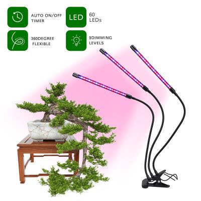 China Newest Plant Growing 5 Head Grow Lights Plant Lights For Indoor Plants 105pcs LED Full Red Blue Spectrum Grow Lamp With 4/8/12H Timer for sale