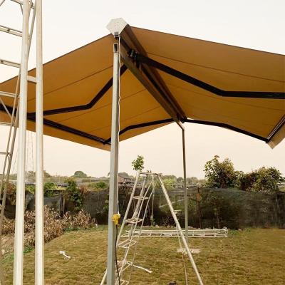 China waterproof & Sun-protection Motorized Double Side Retractable Awning For Cafe for sale