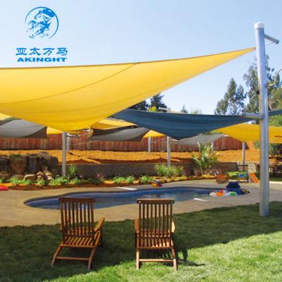 China waterproof & Sun-protection HDPE leisure pool place triangle and solid sun shelter sun sail tent for sale