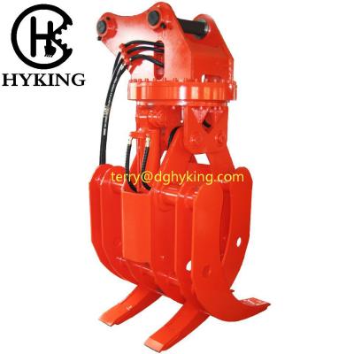 China Crawler Excavator Hydraulic Rotating Grapple Wood Grapple Hydraulic Wood Grapple For Excavator for sale