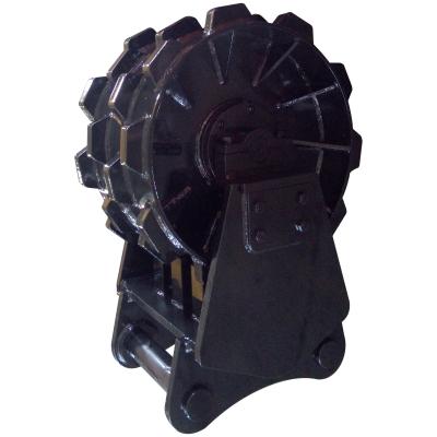 China Construction worksÂ   Heavy Duty Excavator Front Attachment Compaction Wheels For Export for sale