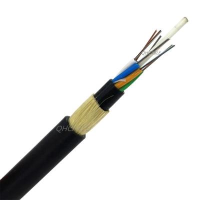 China Customized Double Sheath 100m 120m 200m Aerial Span Telecom Communication Fiber Optic Cable ADSS 24core 48core 96core 144core for sale