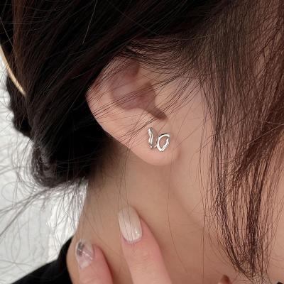 China 2022 new TRENDY S925 Sterling Silver Butterfly Stud Earrings for women pearl jewelry wholesale for sale