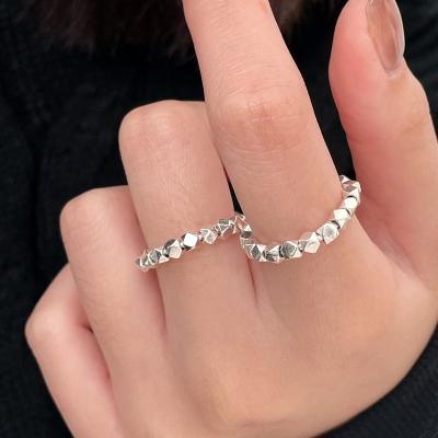 China 2022 S925 simple high quality TRENDY Sterling Sliver Resizable Open Rings for women jewelry wholesale for sale