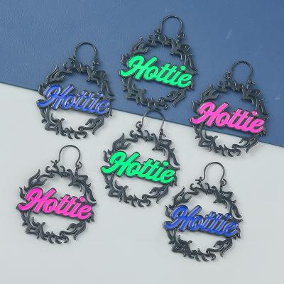 China BOHEMIA Hot Selling Sexy Party Letter Circle Stud Earrings For Women Jewelry Wholesale for sale