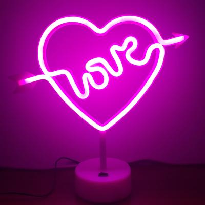 China Warehouse RTS New Product Modeling Lamp Place Neon Light Bedroom Bar Letter Happy Home Decoration for sale