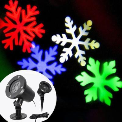 China ABS New Year Christmas Snowflake Laser Light 4W Motion Projector Snow Indoor Garden Laser Projection Lights Led Lamp for sale