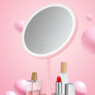 China Northern Europe Modern Intelligent LED Touch Illumination Portable Makeup Mirror USB Charge Brightness Adjust Northern Europe for sale