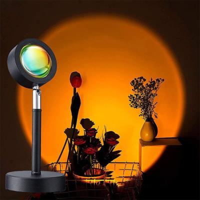 China Floor Standing Floor Lamp Shade 10 Colors Projector RGB Sunset Projection Lamp Rainbow Atmosphere Led Light For Shop Background Wall Home Decoration bedroom for sale