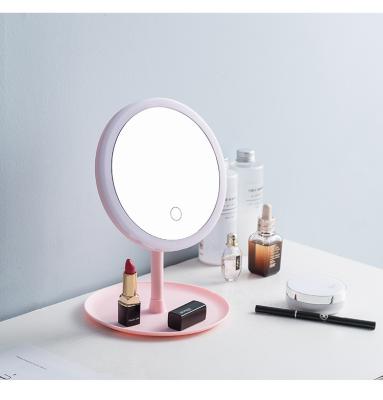 China Northern Europe Modern Smart Makeup Mirror With Travel Portable Hotel Illumination Touch LED Lights Mirrors Beauty Home Office Mirror for sale