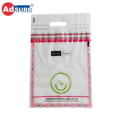 China Shop ICAO STEBs Duty Free Airline Security Plastic Bags for sale