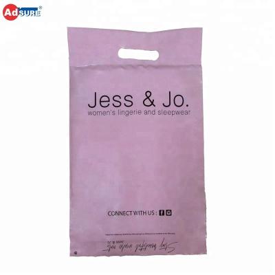 China Custom POLY Messenger Satchel Shipping Mailing Bags Eco Friendly Pink Compostable Biodegradable Mailer Bags Poly With Handle for sale