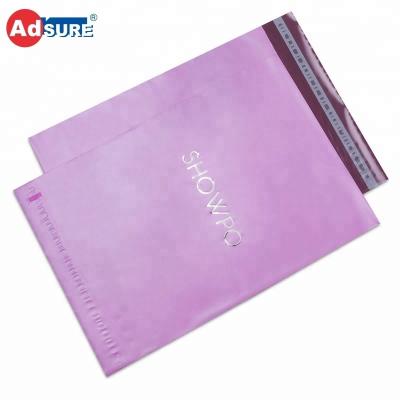 China BIODEGRADABLE Hot Stamping Poly Mailer / Self Adhesive Purple Mailing Poly Bags With Logo On It for sale