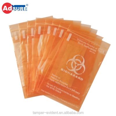 China BIODEGRADABLE Self Adhesive Medical Biohazard Specimen Disposable Plastic Collection Bags for Laboratory and Hospital for sale