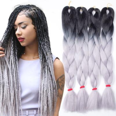 China Ombre Hair Elephant Synthetic Braiding Braids Styles Synthetic Hair Extension Synthetic Braiding Hair More Colors for sale