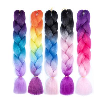 China Synthetic Ombre Hair Extensions 100g Braiding Bundle 24 Inch Jumbo Braid for sale