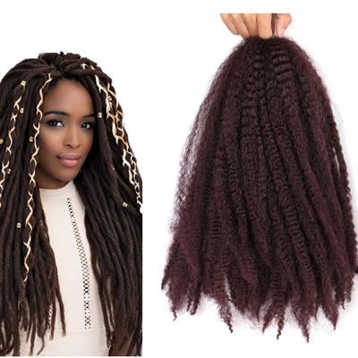 China Synthetic Low Temperature Fiber 18inch Marley Hair Twist Braiding Hair For Faux Locs For Long Afro Curly Twist Crochet Hair for sale