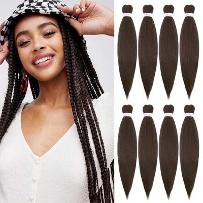 China Synthetic Braiding Hair Pre Stretched Wholesale Ombre 26 Inch 90g Synthetic African EZ Braids Hair Extension for sale