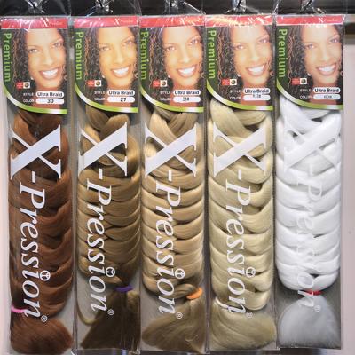 China X Pressure 82inch Synthetic Hair Extensions Hot Water Synthetic Braiding Arrangement Braids Jumbo Braiding Hair 165g/pc for sale