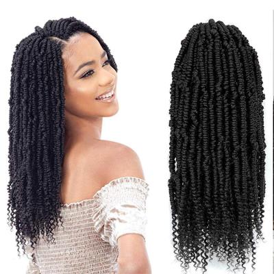 China Synthetic Hair Spring Twist Hair Bomb Twist Crochet Hair 14 Inch Synthetic Crochet Hair for sale