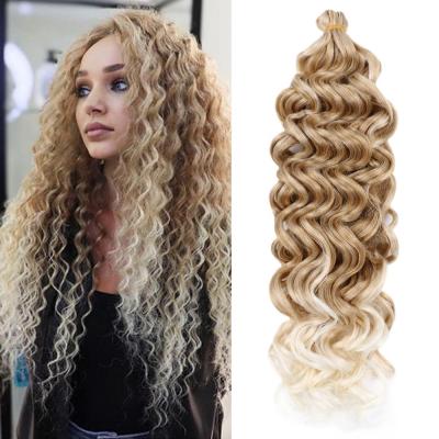 China High Temperature Locs Ombre Synthetic Curly Faux Wave Hair Extensions Crochet Wave Surf Fiber Braiding Hair For Women for sale