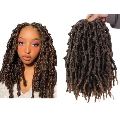 China Synthetic Hair Butterfly Locs Crochet Hair 18 Inches Pre Looped Distressed Locs Crochet Braids for sale