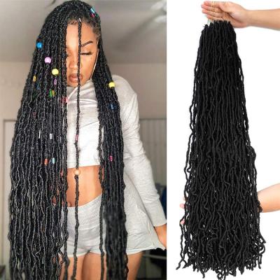 China Wholesale 24inch Synthetic Hair NU Faux Locs Crochet Hair Bundles Synthetic NU Faux Locs Braiding Hair Braids Extension NU Faux Locs for sale