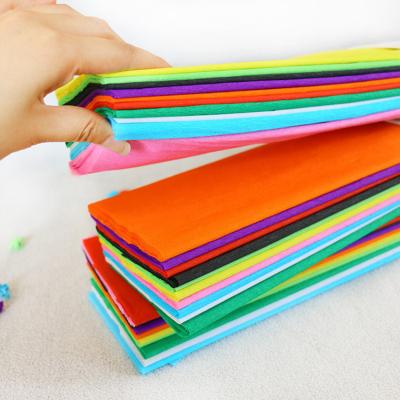 China High Quality Fluorescent Paper Crepe Neon Colorful Fluorescent Printed Crepe Paper for sale