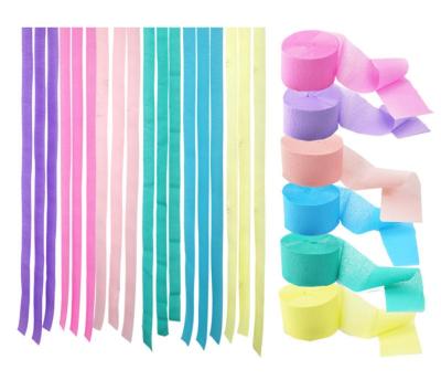 China Premium Colored Crepe Paper Rolls Custom Logo Printed 4.5cm*10m for sale