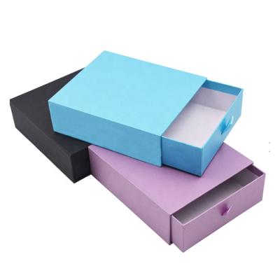 China Logo Printing Gift Packaging Cardboard Foldable Storage Drawer Paper Boxes for sale