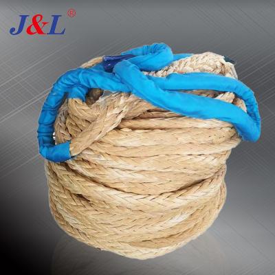 China Boat mooring 8 wick and 12 wick polyester mooring rope diameter are customizable for sale