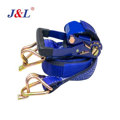 China Doing cargo lashing tie a ratchet and hook both sides, color and length can be customized ratchet tie down for sale