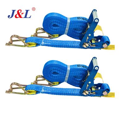 China Doing cargo lashing tie ratchet straps julisling 25~100mm color cheap OEM ODM factory customized length and width for sale