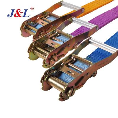 China Doing cargo lashing strap julisling heavy duty 50mm length and color customized 2T~3T ratchet straps for transporation lashing en venta