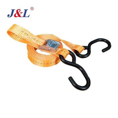 China Doing cargo lashing tie julisling ratchet straps set with S hook 2