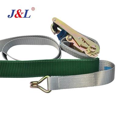 中国 Gray ratchet cargo strap lashing juli manufacture straps cuatomerized length and color OEN ODM manufacturer 販売のため