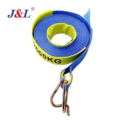 China EN12195 standard polyester juli ratchet ties 5000kg 50mm customized length with swan hook for cargo lashing en venta