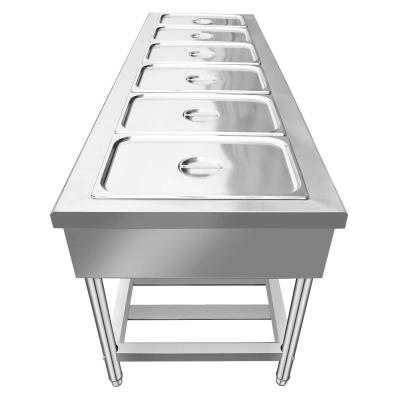 China Desgin Modern Stainless Steel Bain Marie / Bain Marie Counter Showcase for sale