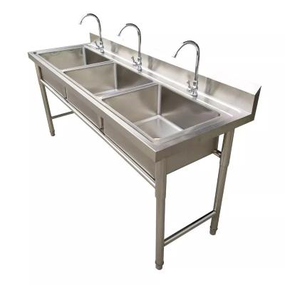 China With Faucet Kitchen Equipment Stainless Steel Bowl Sink Restaurant Sink Table for sale