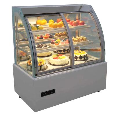 China Single-temperature low price display freezer refrigerator ICE CREAM glass REFRIGERATOR PASTRY REFRIGERATOR for air cooling for sale