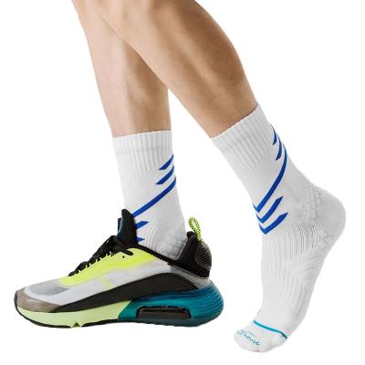 China Breathable Anti Slip Anti Static Football Socks Non-slip Yarn Running Socks Adult Professional Towel Bottom Training Sports Socks for sale