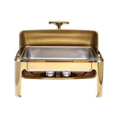 China Restaurant Serving Chafing Dish Stainless Steel 9L food warmers gold chaffing dishes buffet catering buffet soup stove for sale